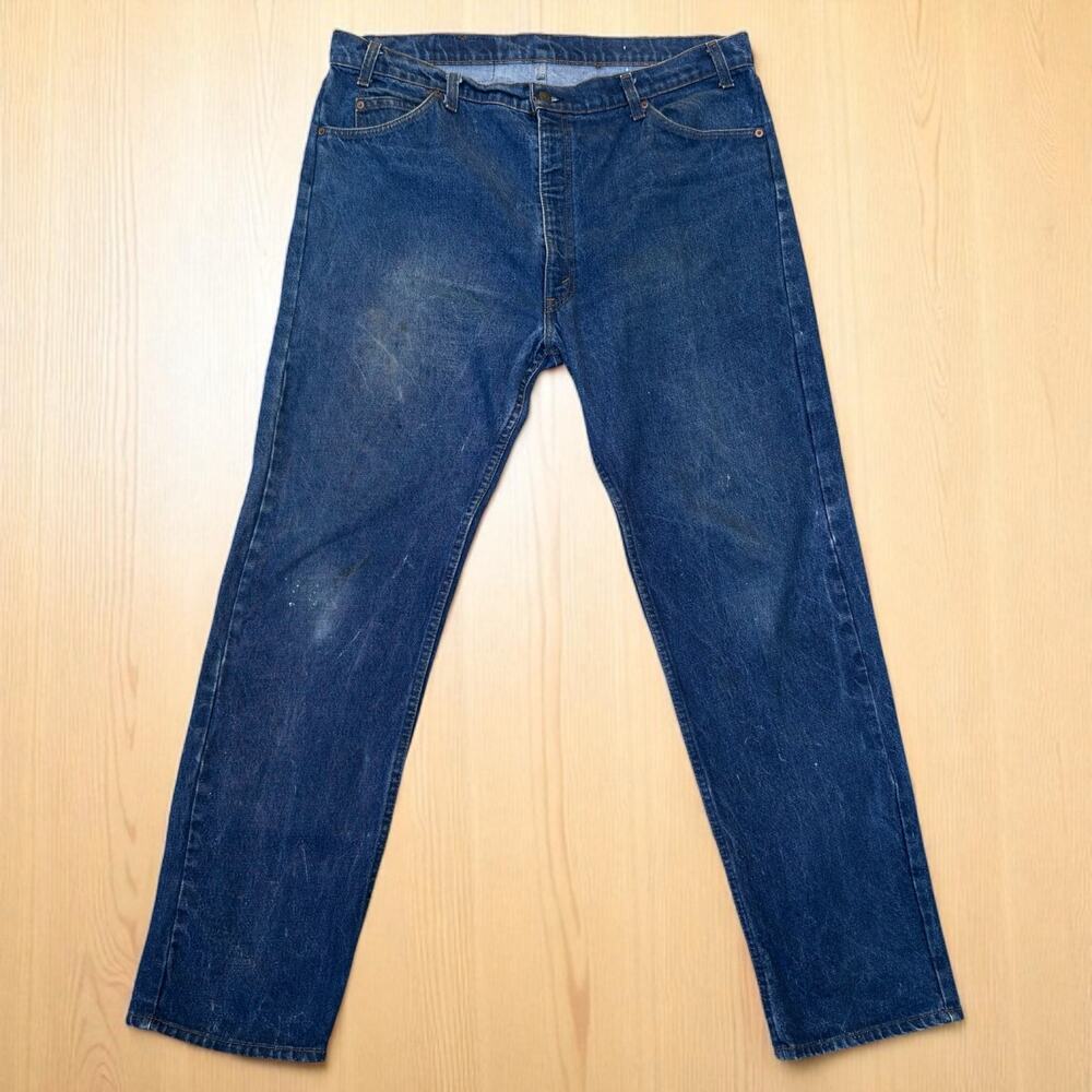 VTG 80s Levi’s 505 Jean 42x32 (Act‎ 39x32) Med Wash Blue Denim Distressed Casual